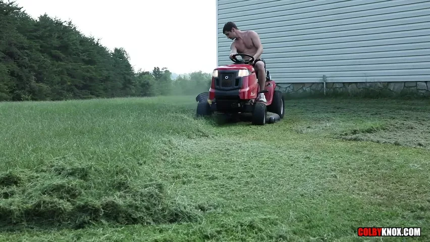 Redneck Boys Fuck Over A Lawn Mower Bareback 2584