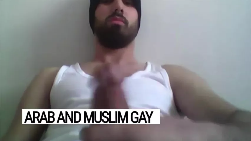 The perfect Arab gay cock: Sahan has a cute Palestinian face; an ever hard;